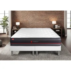SomnessEnsemble double sommier matelas REGEN a memoire de forme