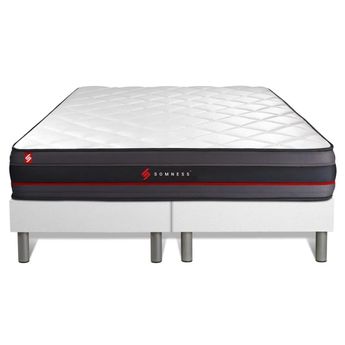 SomnessEnsemble double sommier matelas REGEN a memoire de forme