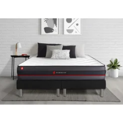 SomnessEnsemble double sommier matelas a memoire de forme REGEN
