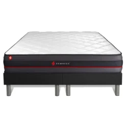 SomnessEnsemble double sommier matelas a memoire de forme REGEN