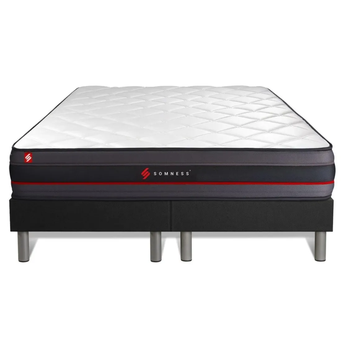 SomnessEnsemble double sommier matelas a memoire de forme REGEN