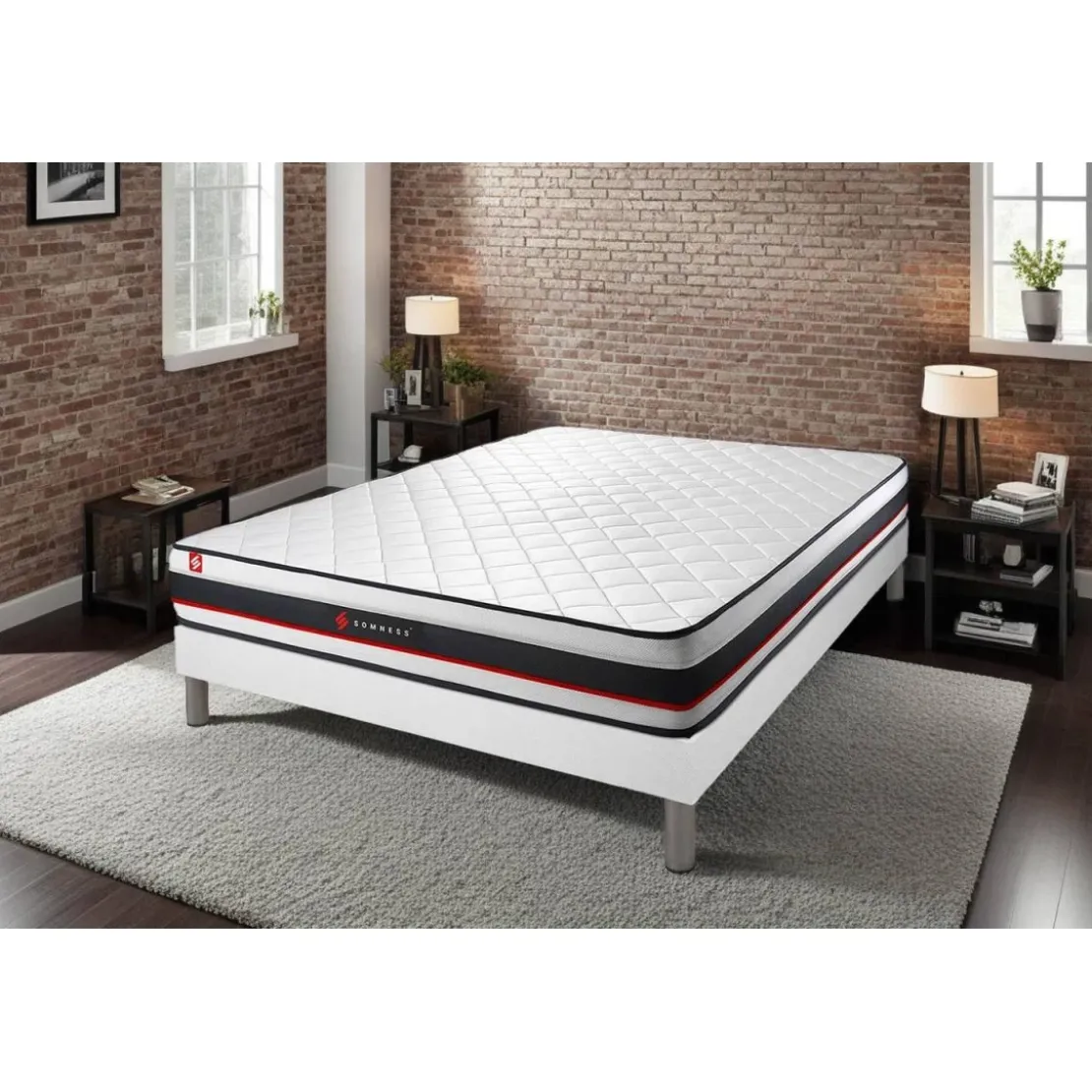 SomnessEnsemblematelas FORMsommier kit blanc