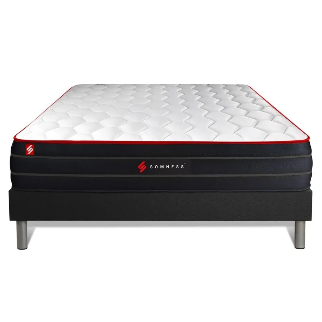 SomnessEnsemble sommier et matelas BOOST ressorts ensaches et memoire de forme