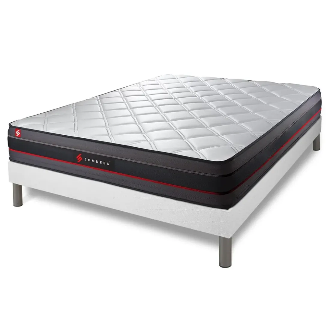 SomnessEnsemble sommier matelas REGEN a memoire de forme