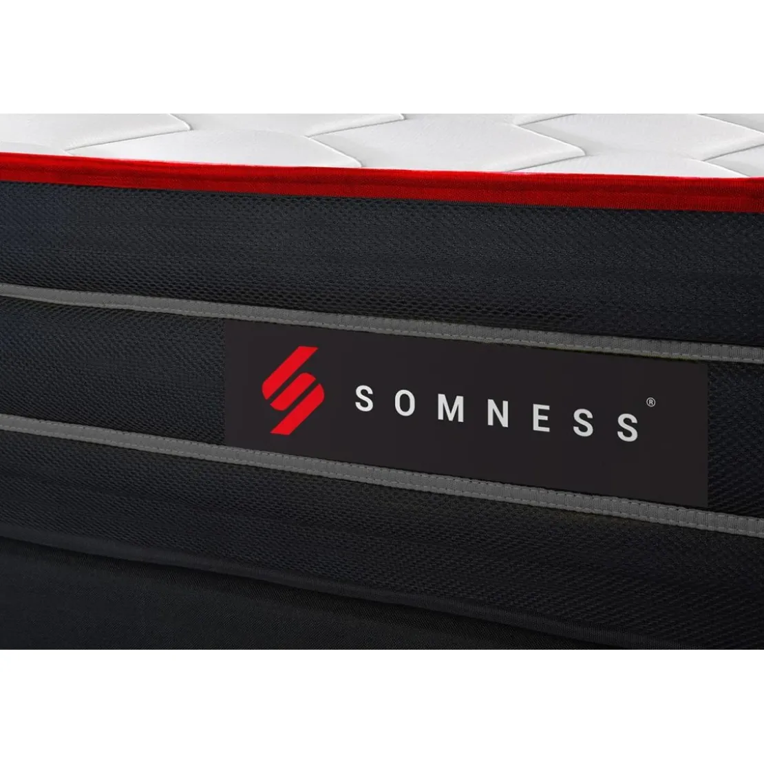 SomnessPack matelas double sommiers blanc Couette et 2 oreillers