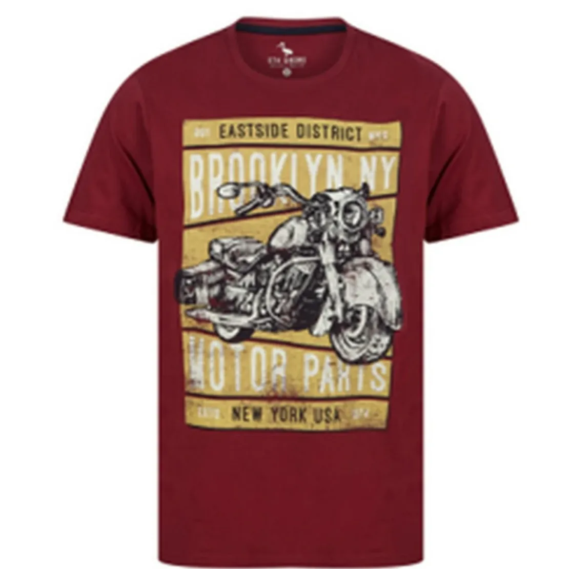 South ShoreTee-Shirt à Manches Courtes en CotonImprimé Moto - Rose Foncé