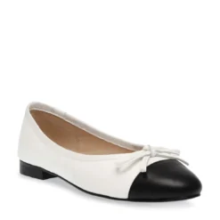 Steve MaddenBallerine en cuir blanc Ellison