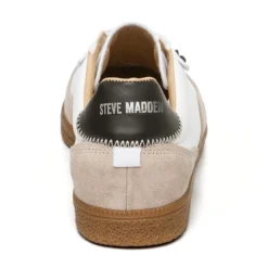 Steve MaddenBasket Femme Blanc Mat en cuir