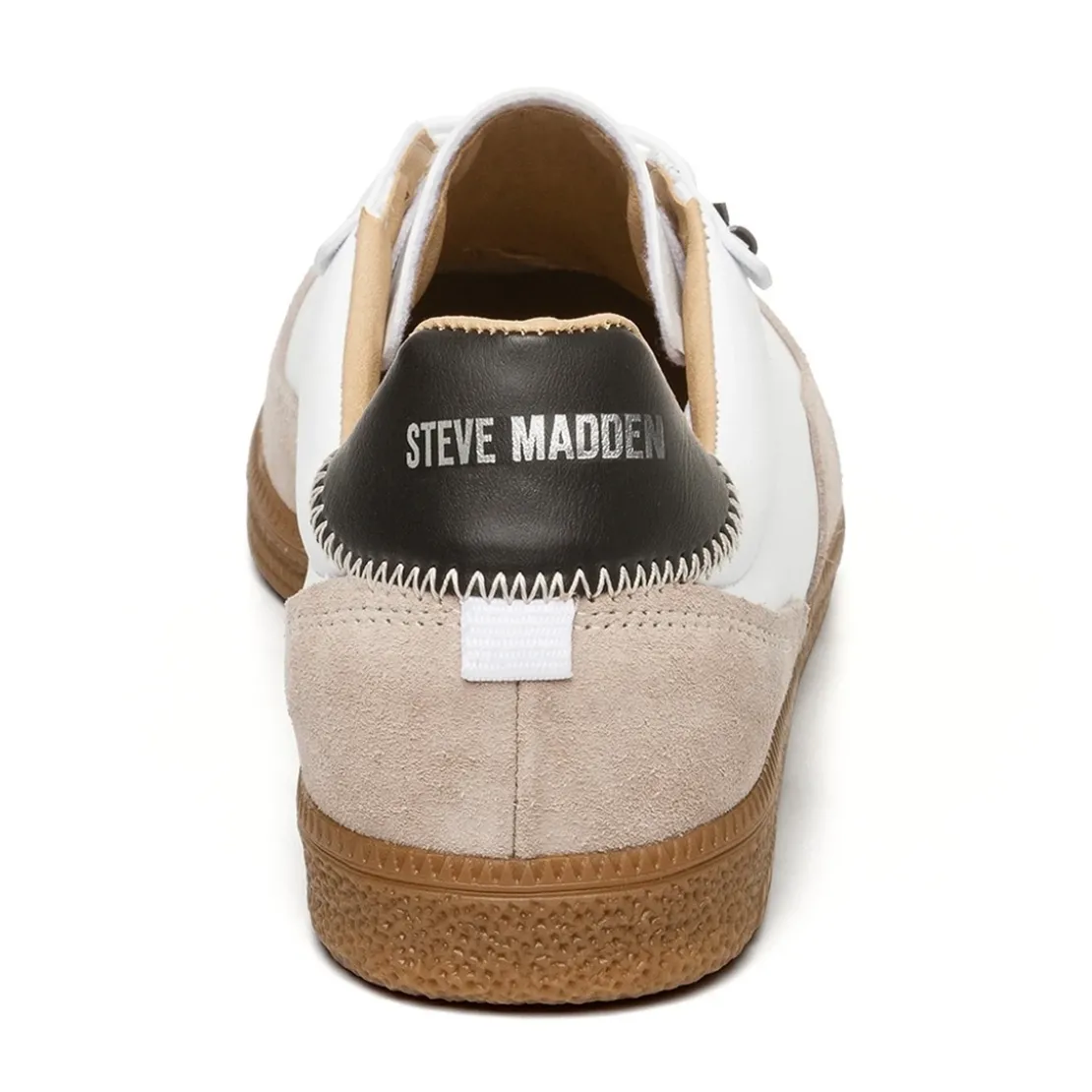 Steve MaddenBasket Femme Blanc Mat en cuir