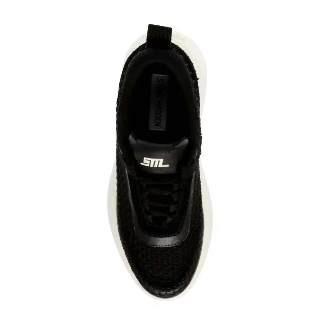 Steve MaddenBaskets synthétique noir/blanc DOUBLETAKE