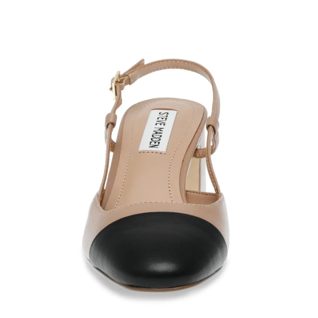 Steve MaddenSandale en cuir marron et noir Zeina