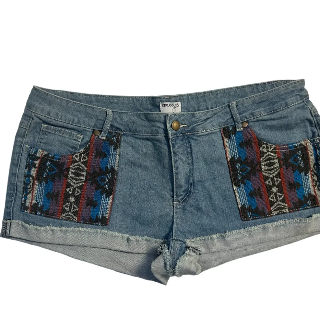 Struggle'sJean short Denim Bleach bleu