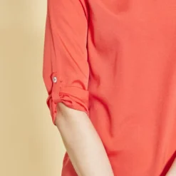 3 SUISSESBlouse fendue manches 3/4 ajustables femme orange