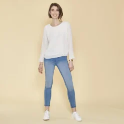 3 SUISSESBlouse manches longues doublée femme