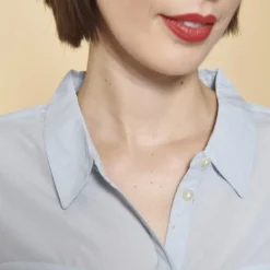 3 SUISSESBlouse manches longues ajustables femme - Bleu Ciel