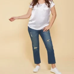 3 SUISSESBlouse Unie Manches Courtes Femme blanc