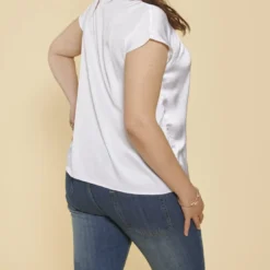 3 SUISSESBlouse Unie Manches Courtes Femme blanc