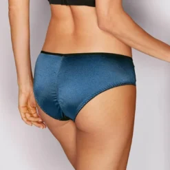 3 SUISSESCulotte brésilienne couture centrale dos femme - Noir - Bleu