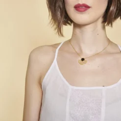 3 SUISSESDébardeur à bretelles volanté en crépon brodé femme - Violet