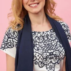 3 SUISSESEnsemble tee-shirt, legging et foulard femme - Bleu en coton