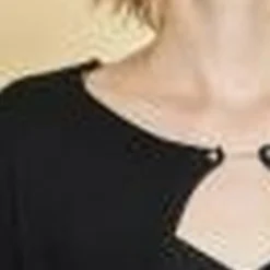 3 SUISSESGilet fermé par broche manches longues évasées femme - Noir en viscose