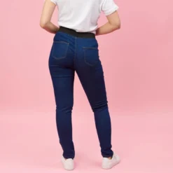 3 SUISSESJean taille élastique plane grandes tailles femme - bleu foncé