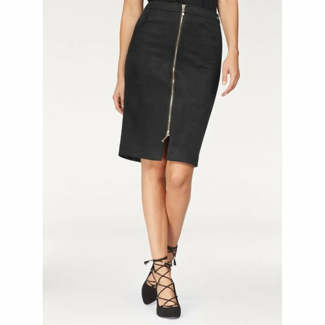 3 SUISSESJupe droite zip avant femme Bruno Banani - Noir