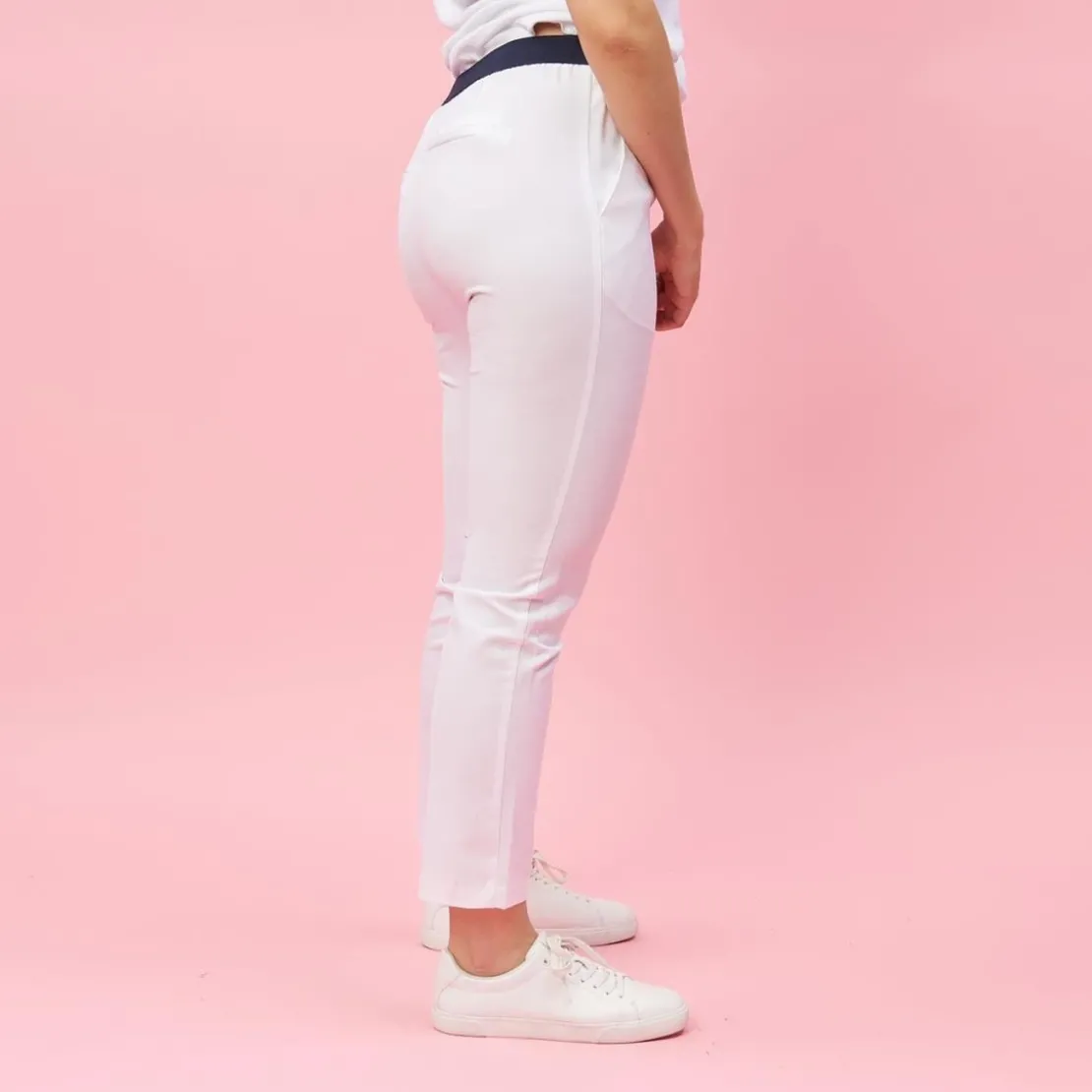3 SUISSESPantalon élastique coupe 5 poches femme - ÉCRU blanc
