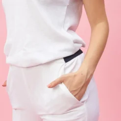 3 SUISSESPantalon élastique coupe 5 poches femme - ÉCRU blanc