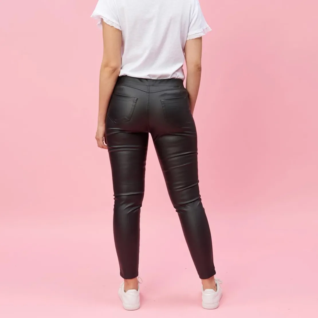 3 SUISSESPantalon taille élastique poches fantaisie femme - Noir