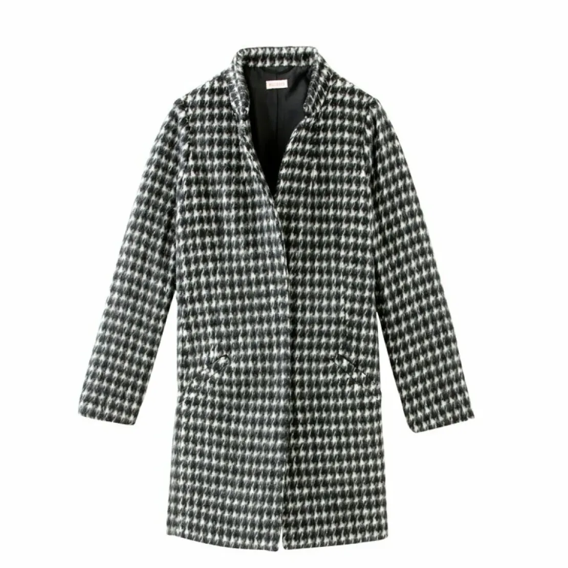 3 SUISSESPardessus masculin imprimé pied de coq femme 3 SUISSES Collection - Noir en laine