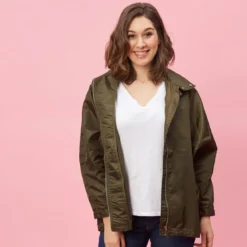 3 SUISSESParka à capuche intérieure manches 3/4 femme - Vert