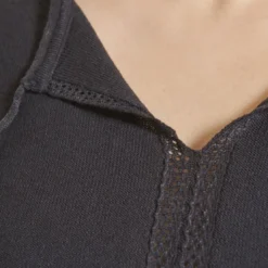 3 SUISSESPull manches longues bandes ajourées pompons femme - Bleu