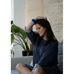 3 SUISSESRobe courte cintrée manches longues femme - Bleu