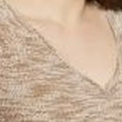 3 SUISSESRobe courte cintrée manches 3/4 en molleton femme beige