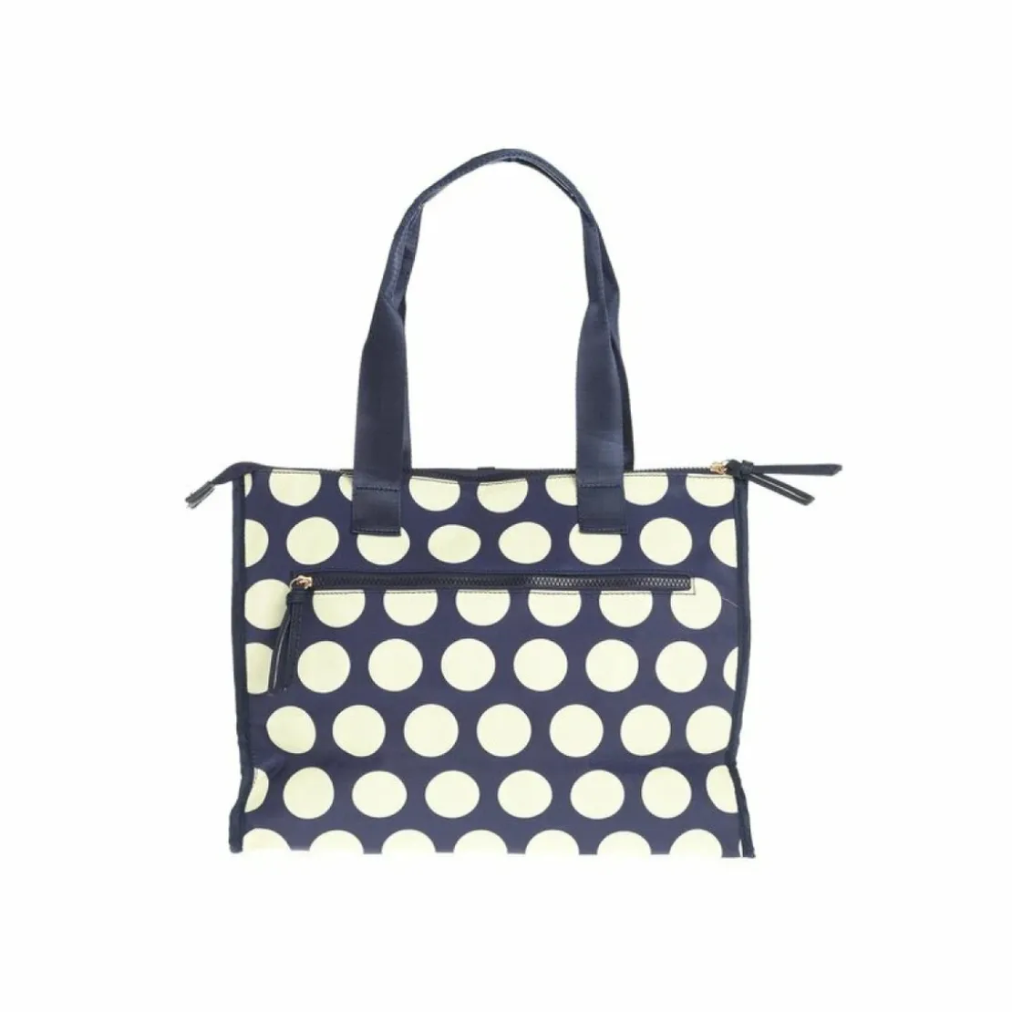 3 SUISSESSac à main carré à pois avec anses femme - Bleu