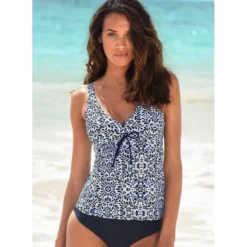 3 SUISSESSlip de bain uni femme Lascana - Bleu en coton