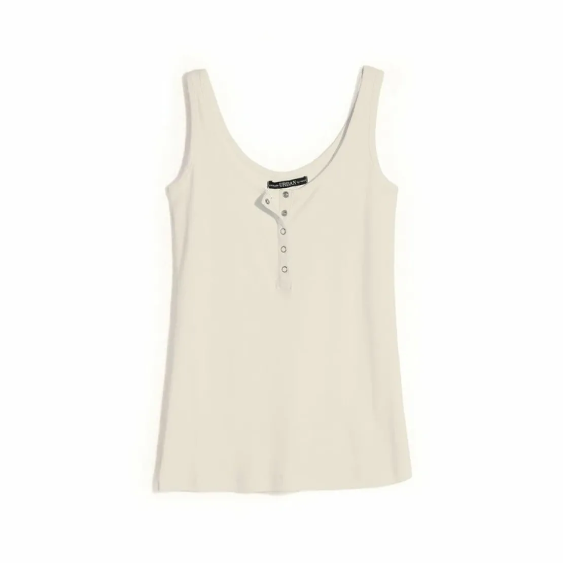 3 SUISSESTee-shirt à bretelles col rond à pressions femme - ÉCRU blanc