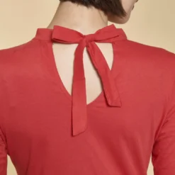 3 SUISSESTee-shirt col en V devant et dos manches 3/4 femme - Rouge
