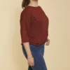 3 SUISSESTee-shirt maille ajourée manches 3/4 femme - Rouge