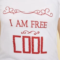 3 SUISSESTee-shirt manches courtes imprimé et franges femme - Blanc en coton