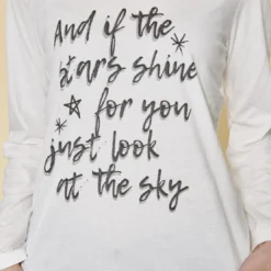3 SUISSESTee-shirt manches longues message imprimé femme - écru blanc en coton