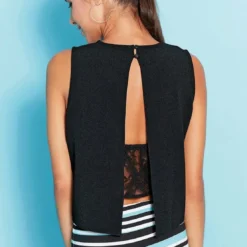 3 SUISSESTop femme - Noir