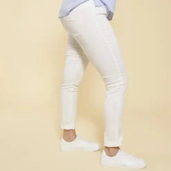 3 SUISSESTregging blanc en twill élastique femme