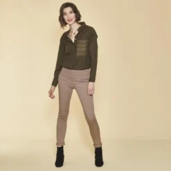 3 SUISSESTregging en twill élastique femme