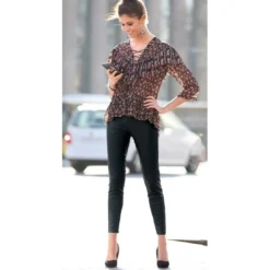 3 SUISSESTregging taille élastique intérieure femme - Noir