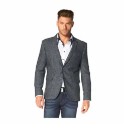 3 SUISSESVeston lin et coton Bruno Banani homme - Bleu
