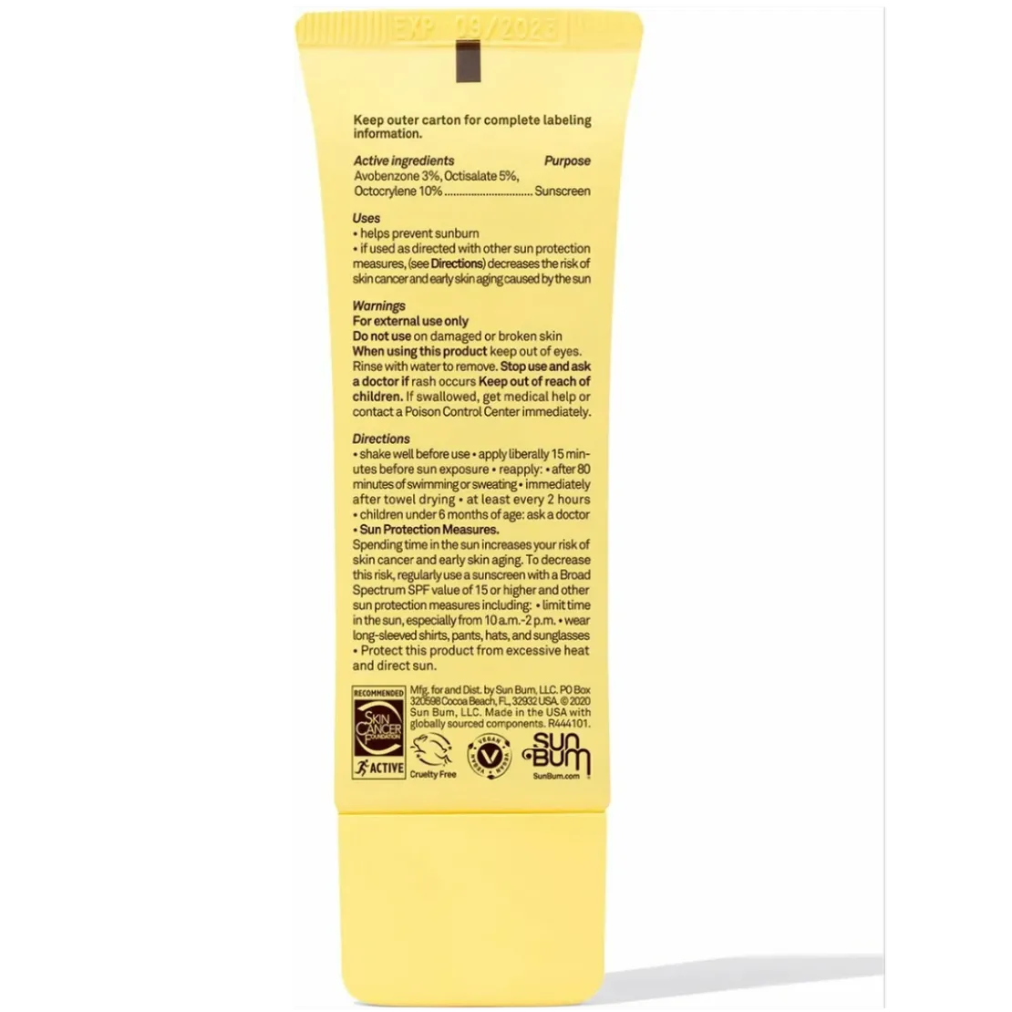 Sun BumLotion Ecran Solaire SPF 30 pour le Visage Original Glow59 ml