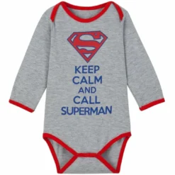 SupermanBody à manches longues bébé garçon imprimé Superman - Gris
