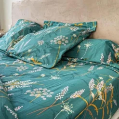 3S. x CollectionDrap-housse coton - BOTANIA - Vert